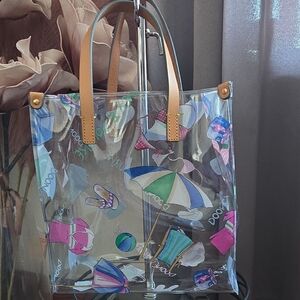Dooney & Bourke Beach Print Clear Tote